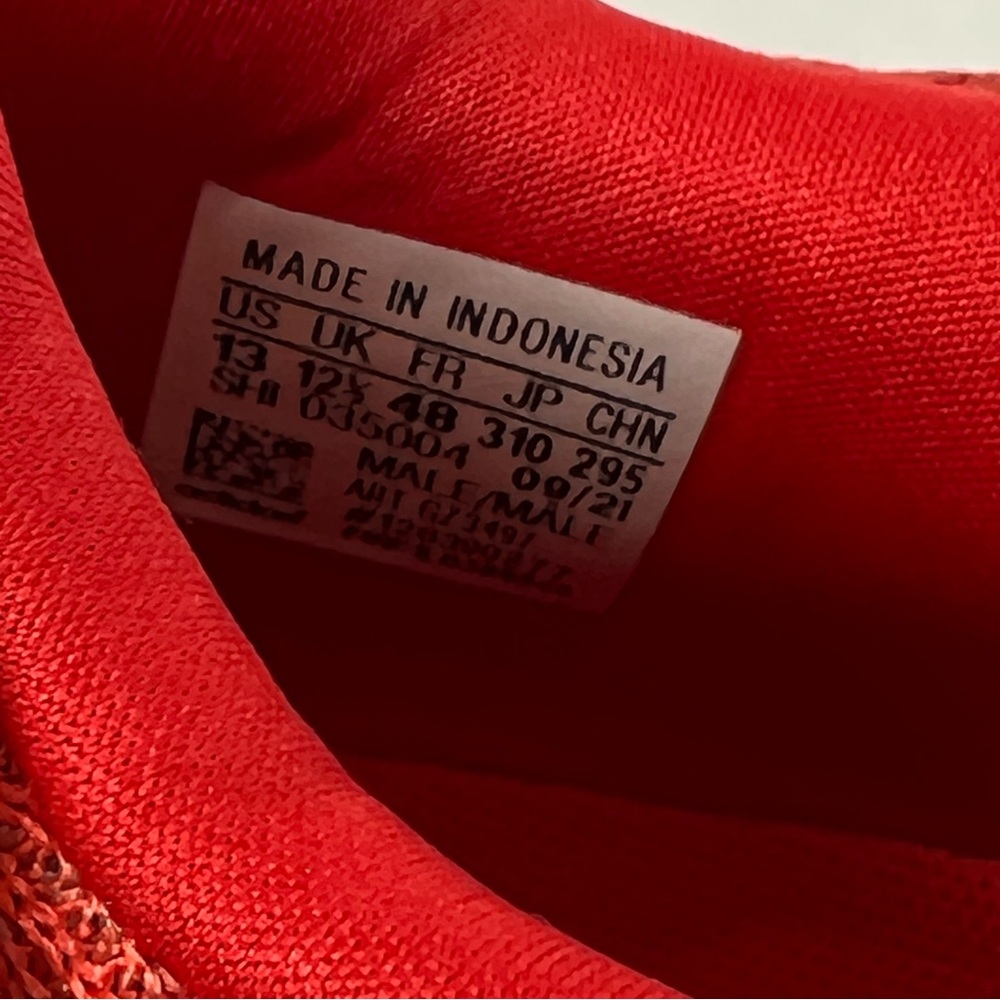 Adidas Men’s Red and White Sneakers - Picture 9 of 9